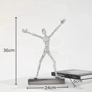 Modern black abstract lovers sculpture desk ornament bedroom decor