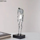 Modern black abstract lovers sculpture desk ornament bedroom decor