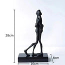 Modern black abstract lovers sculpture desk ornament bedroom decor