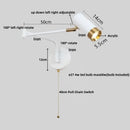 Modern black acrylic iron led wall lamp bedroom adjustable reading light