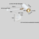 Modern black acrylic iron led wall lamp bedroom adjustable reading light