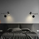 Modern black acrylic iron led wall lamp bedroom adjustable reading light