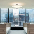 Modern black acrylic round chandelier living room glass ceiling light