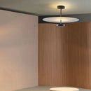 Modern black acrylic round chandelier living room glass ceiling light
