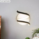 Modern black acrylic spiral sconce bedroom light fixture