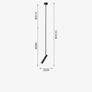 Modern black adjustable led pendant chandelier for kitchen