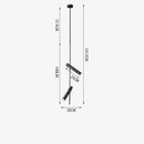 Modern black adjustable led pendant chandelier for kitchen