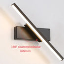 Modern black adjustable led wall sconce bedroom lamp