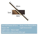 Modern black adjustable led wall sconce bedroom lamp