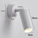 Modern black adjustable metal spotlight wall lamp bedroom fixture