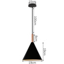 Modern black aluminium pendant light for dining room decor