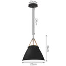 Modern black aluminium pendant light for dining room decor