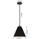 Modern black aluminium pendant light for dining room decor