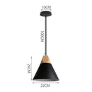 Modern black aluminium pendant light for dining room decor
