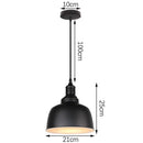 Modern black aluminium pendant light for dining room decor