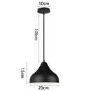Modern black aluminium pendant light for dining room decor