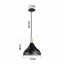 Modern black aluminium pendant light for dining room decor
