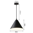 Modern black aluminium pendant light for dining room decor