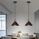 Modern black aluminium pendant light for dining room decor