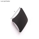 Modern black aluminum diamond led light fixture – porch wall sconce