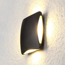 Modern black aluminum diamond led light fixture – porch wall sconce