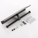 Modern black aluminum double toilet paper holder with shelf bathroom