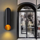 Modern black aluminum tube wall lamp bedroom dual led sconce