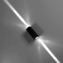 Modern black aluminum waterproof porch spot wall lamp for living room