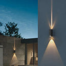 Modern black aluminum waterproof porch spot wall lamp for living room
