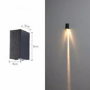 Modern black aluminum waterproof porch spot wall lamp for living room