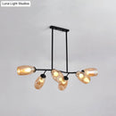 Modern black and amber island pendant light – kitchen chandelier