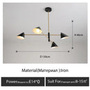Modern black and brass cone pendant light for dining room