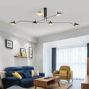 Modern black and brass cone pendant light for dining room