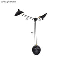 Modern black and brass duckbill wall lamp – living room metallic shade