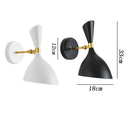 Modern black and brass industrial wall lamps for living room