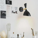 Modern black and brass industrial wall lamps for living room