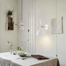 Modern black and brass industrial wall lamps for living room