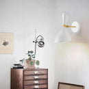 Modern black and brass industrial wall lamps for living room