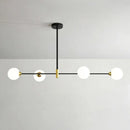 Modern black and brass metal island pendant – dining room chandelier