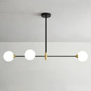 Modern black and brass metal island pendant – dining room chandelier