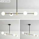 Modern black and brass metal island pendant – dining room chandelier