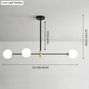 Modern black and brass metal island pendant – dining room chandelier