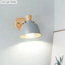 Modern black and brass metal wall light bedroom sconce with wood top