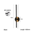 Modern black and brass rotation led wall light living room sconce