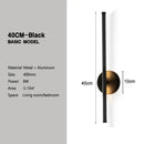 Modern black and brass rotation led wall light living room sconce