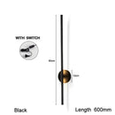 Modern black and brass rotation led wall light living room sconce