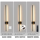 Modern black and brass rotation led wall light living room sconce