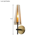 Modern black and brass wall mount light for study room