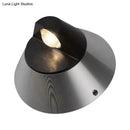 Modern black and brushed steel conical wall light – corridor sconce