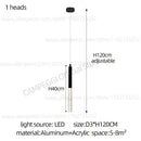 Modern black and clear glass cylindrical chandelier staircase light